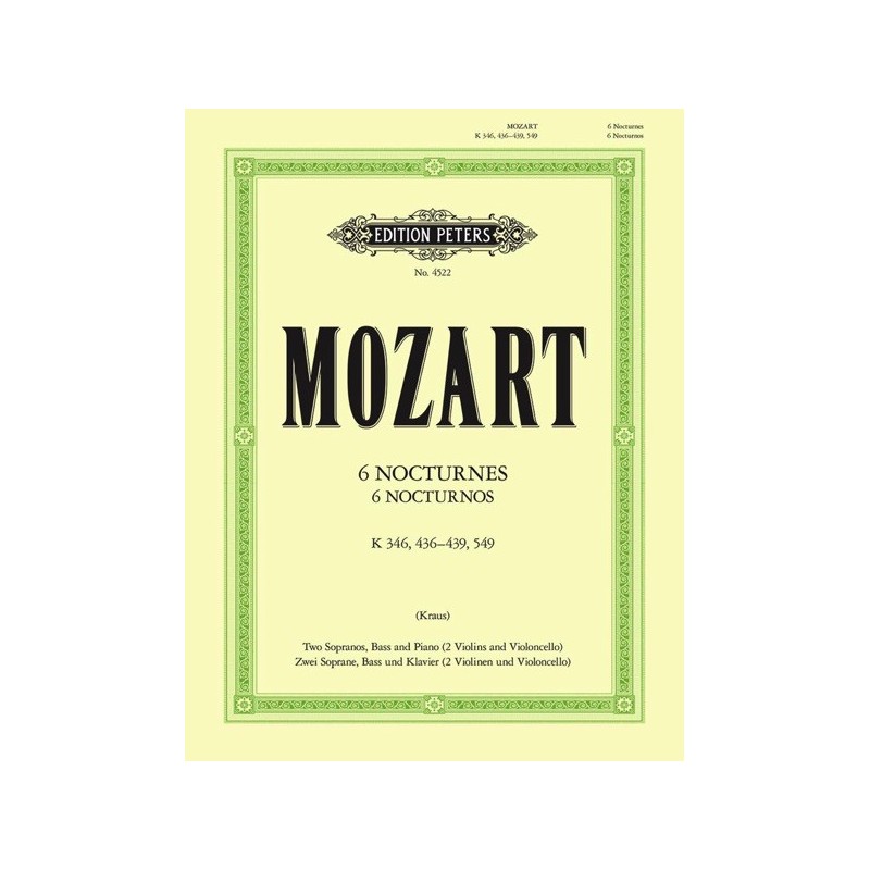 9790014029289EP4522 6 Nocturnes K.346, K.436-9, 549