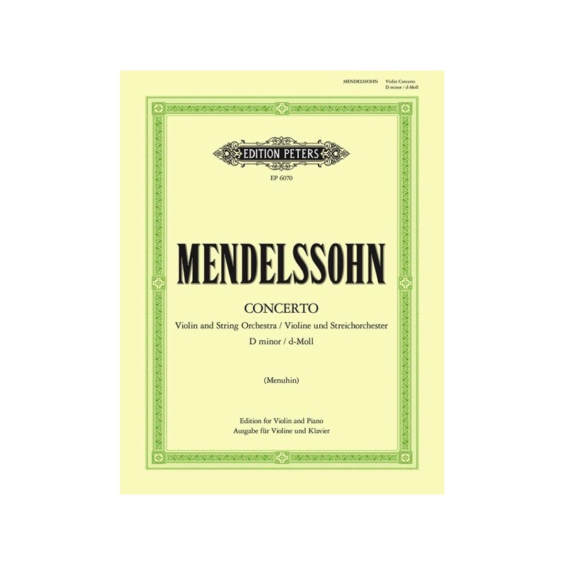 9790300707501EP6070 Concerto In D Minor