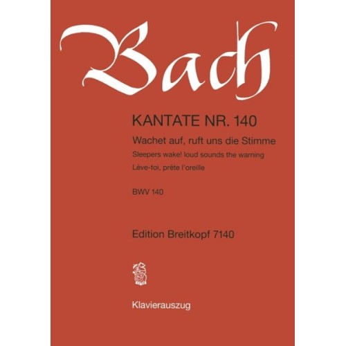 9790004172940BRK7140 Kantate BWV 140 „Wachet auf, ruft uns die Stimme“