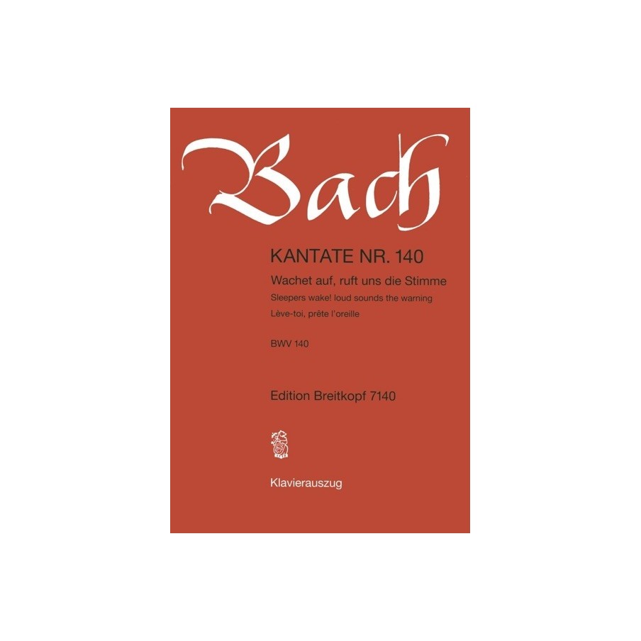 9790004172940BRK7140 Kantate BWV 140 „Wachet auf, ruft uns die Stimme“