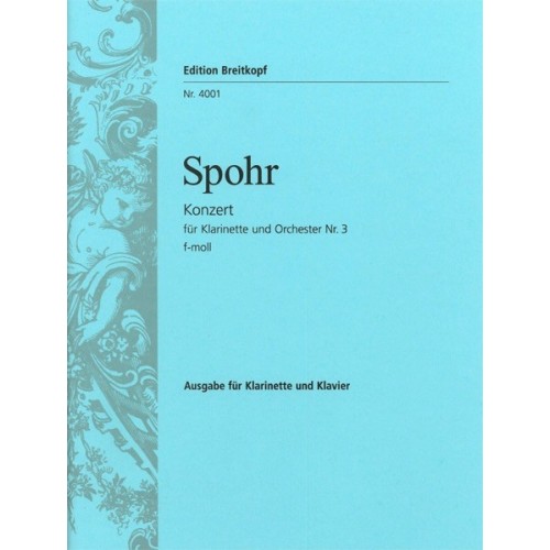 9790004162132BRKEB4001 Klarinettenkonzert Nr.3 f-moll