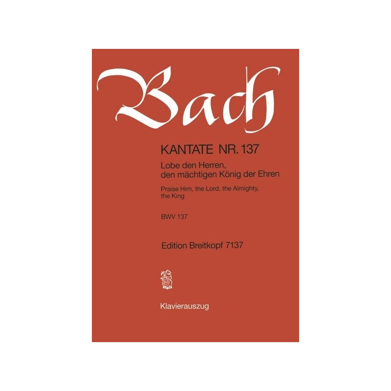 9790004172919BRKEB7137 Kantate 137 Lobe den Herren