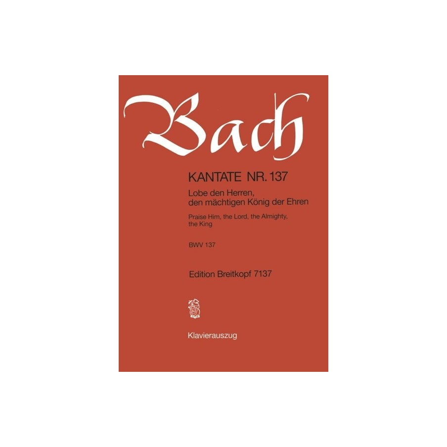9790004172919BRKEB7137 Kantate 137 Lobe den Herren