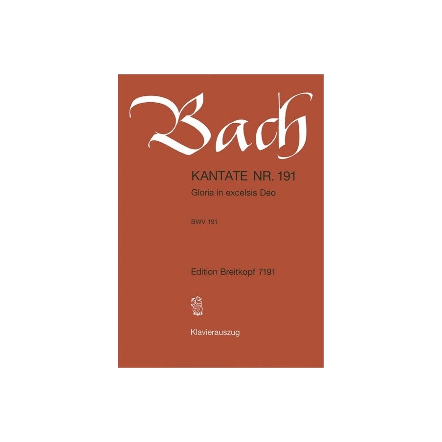 9790004173459BRKEB7191 Cantata 191 Gloria In Excelsis Deo