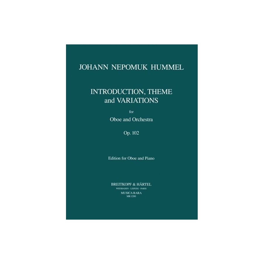 9790004481257BRKMR1200 Introduktion, Thema und Variationen Opus 102