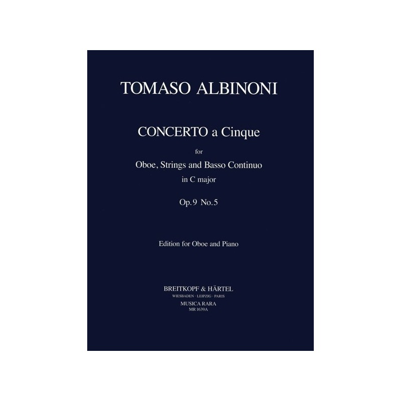 9790004483176BRKMR1639A Concerto a 5 in C op. 9/5