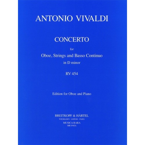 9790004485415BRKMR1945A Concerto For Oboe In D Minor RV 454