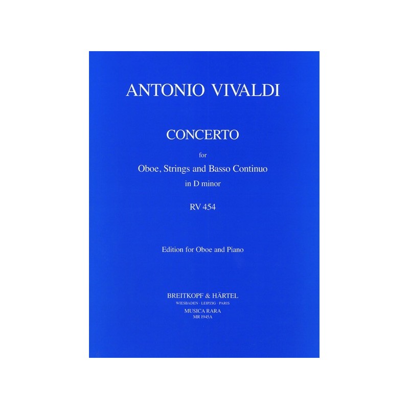 9790004485415BRKMR1945A Concerto For Oboe In D Minor RV 454