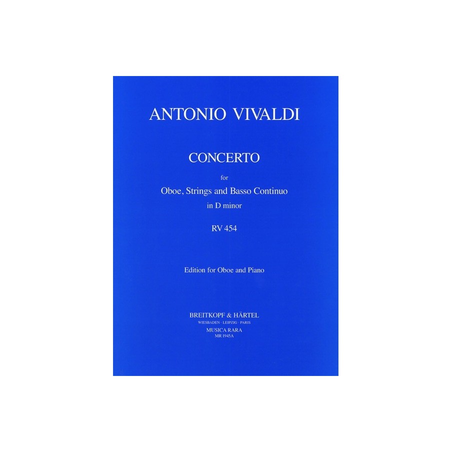 9790004485415BRKMR1945A Concerto For Oboe In D Minor RV 454