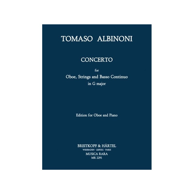 9790004488515BRKMR2291 Concerto G-dur für Oboe, Str , B.c.