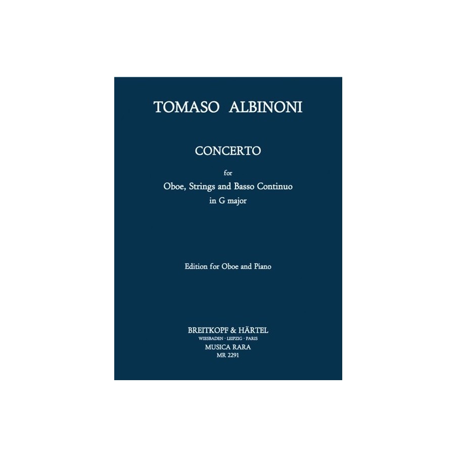 9790004488515BRKMR2291 Concerto G-dur für Oboe, Str , B.c.