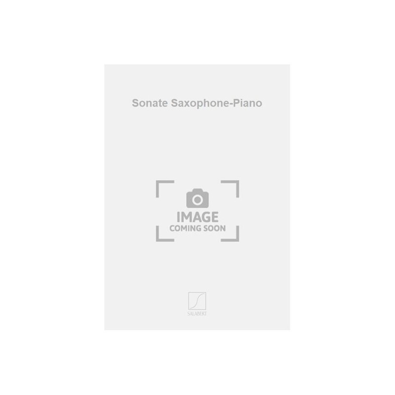9790048019911SLB_00142300 Sonate Saxophone-Piano