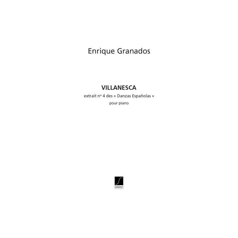 9790048021402SLB_00159400 Villanesca N 4 Des Danses Espagnoles