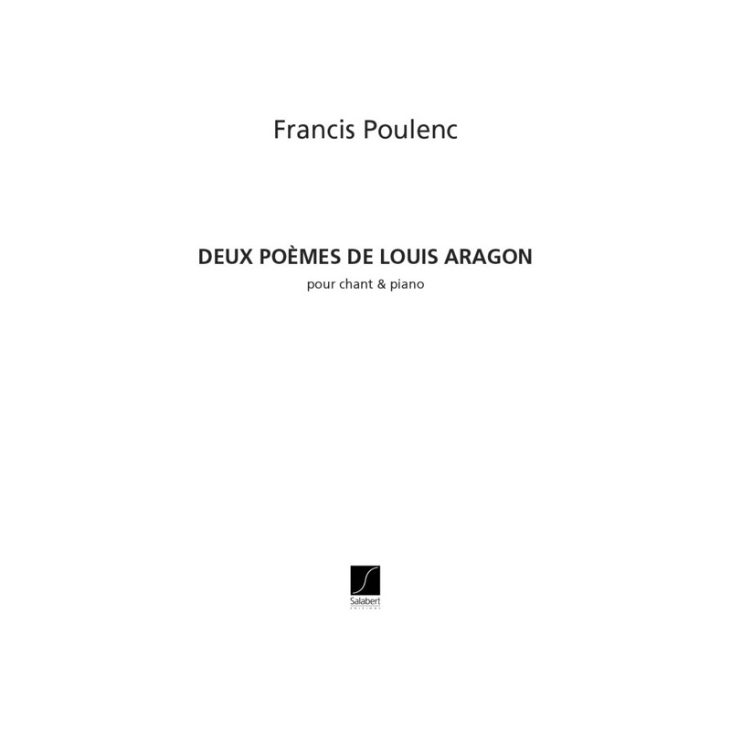 9790048003415SLB_00531000 2 Poemes De Louis Aragon
