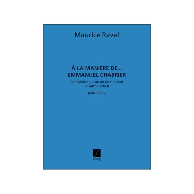 9790048005471SLB_00553700 A La Maniere De Chabrier Piano