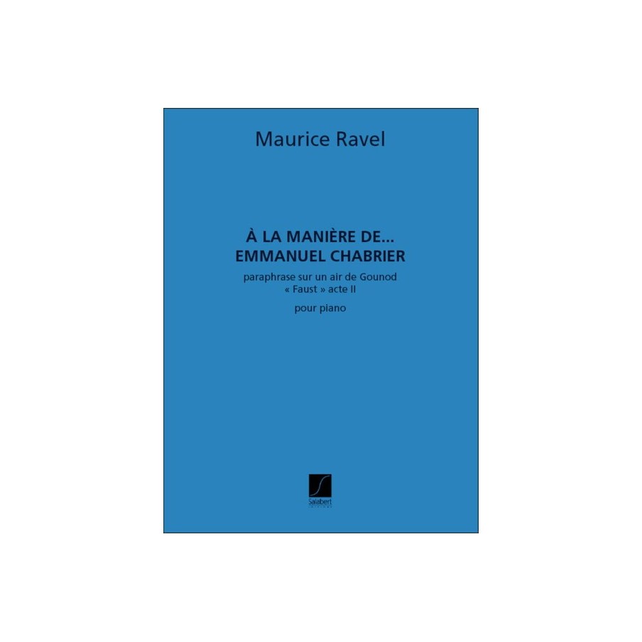 9790048005471SLB_00553700 A La Maniere De Chabrier Piano