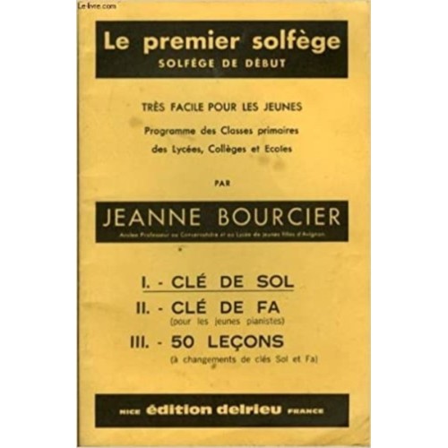 9790231705140DELGD1066 Premier solfège Vol.1 - Clé de Sol