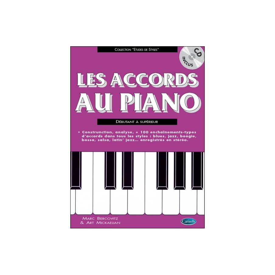 9790231102086CARMF671 Les Accords au Piano Débutant à Supérieur