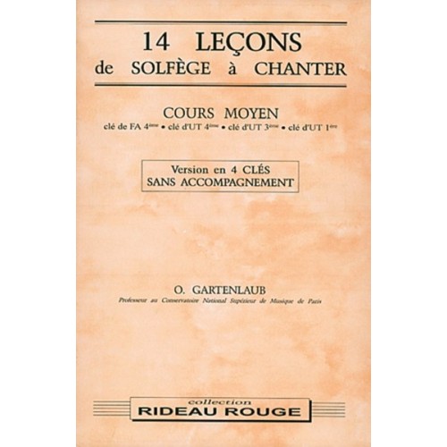 9790231102437CARMF948 14 leçons de solfège à chanter : Cours Moyen