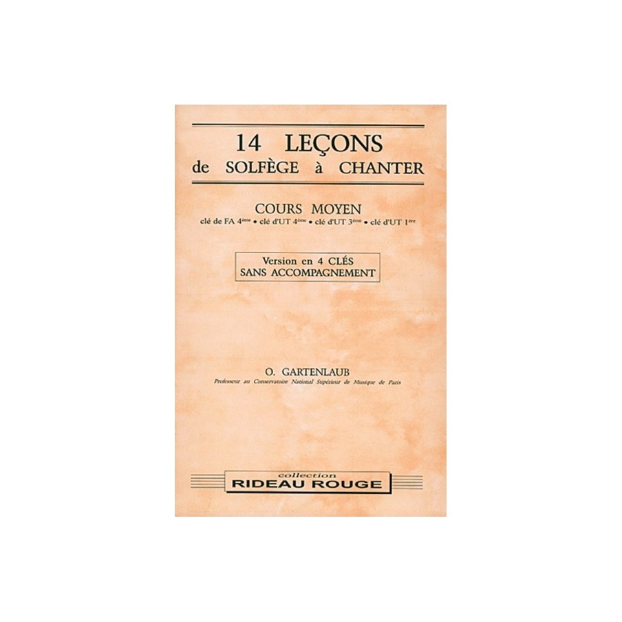 9790231102437CARMF948 14 leçons de solfège à chanter : Cours Moyen