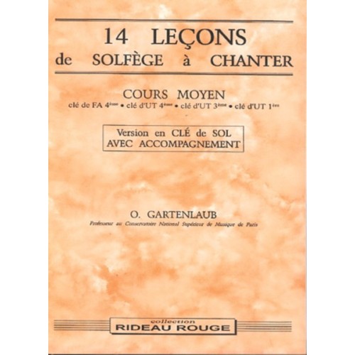 9790231102390CARMF950 14 leçons de solfège à chanter : Cours Moyen