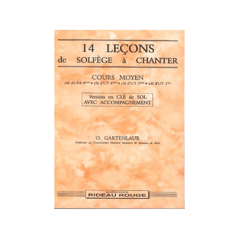 9790231102390CARMF950 14 leçons de solfège à chanter : Cours Moyen