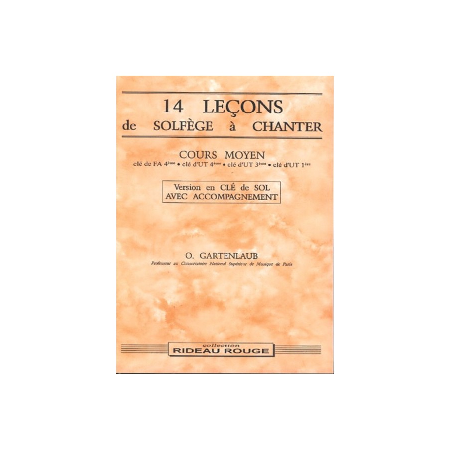 9790231102390CARMF950 14 leçons de solfège à chanter : Cours Moyen