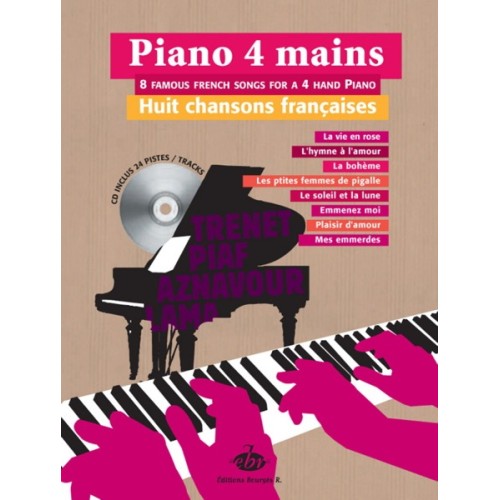 3553300021581EBR513 Piano 4 mains, 8 Chansons Françaises