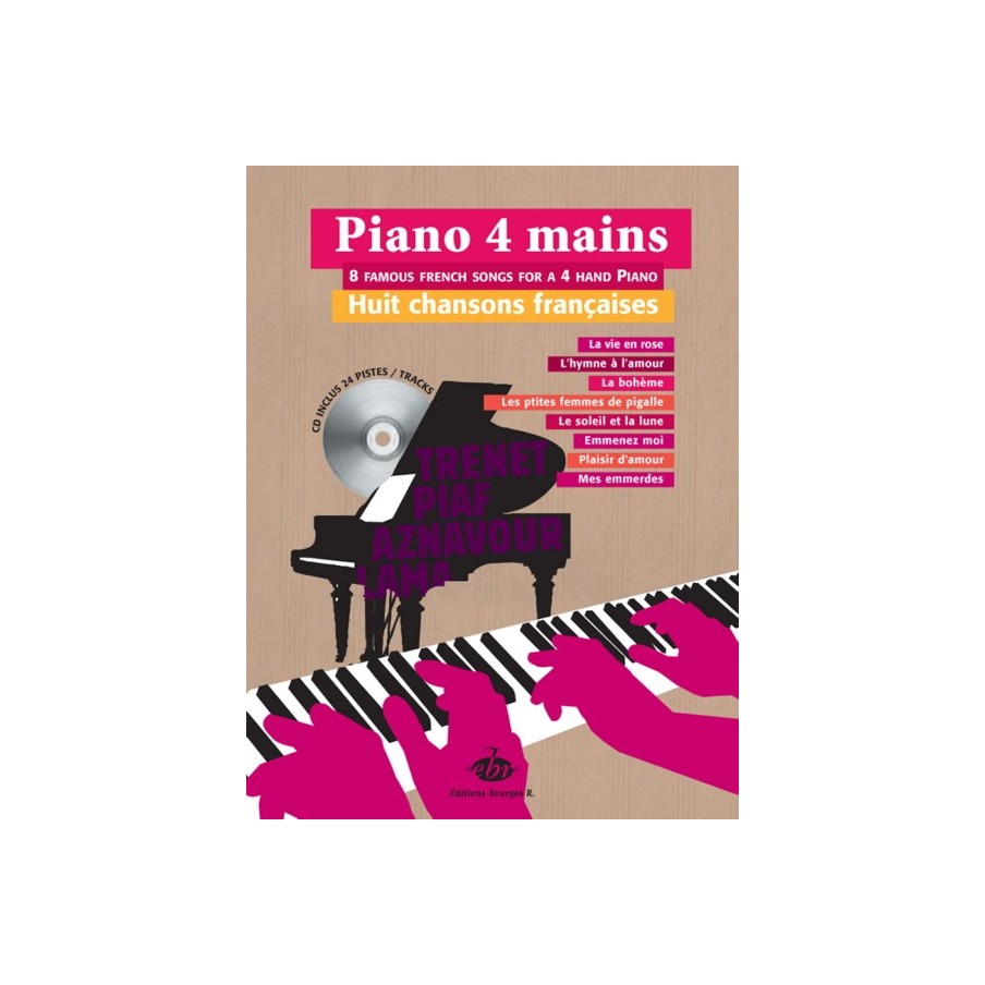 3553300021581EBR513 Piano 4 mains, 8 Chansons Françaises