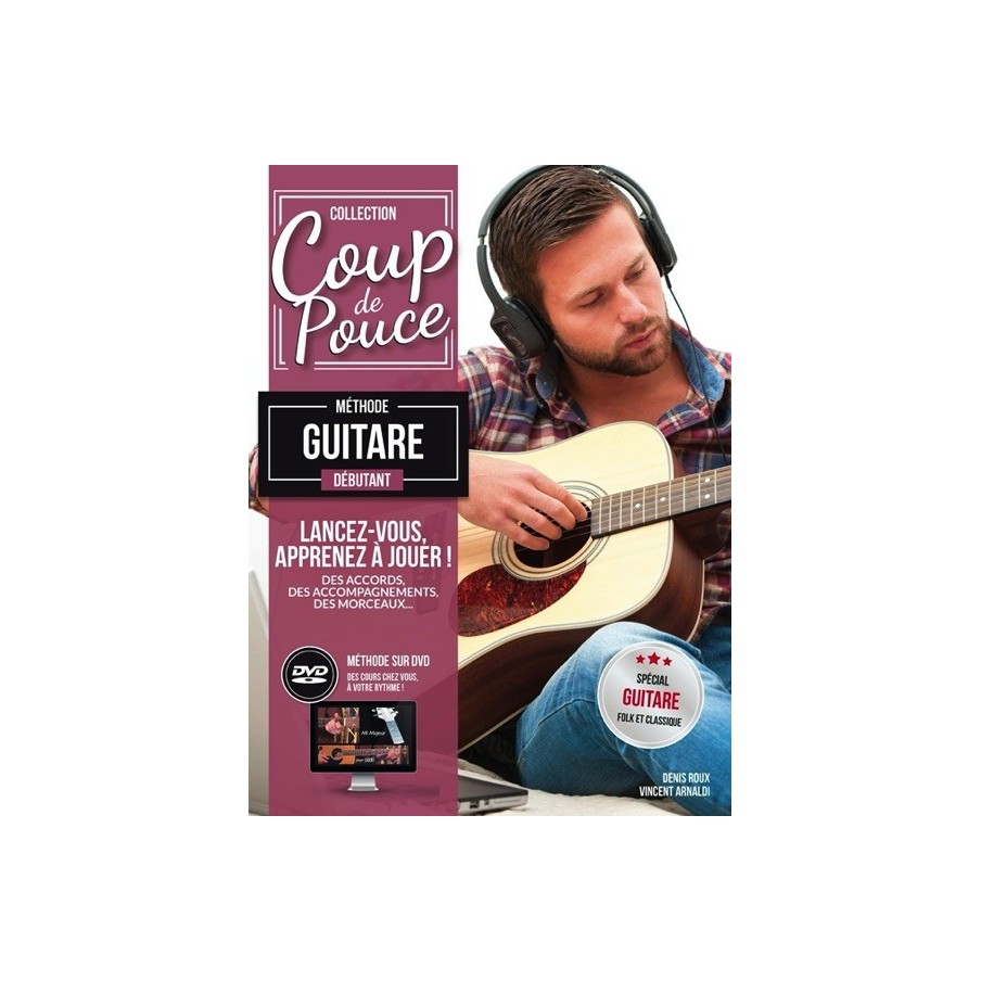 9790707006337CARMF2025 Coup De Pouce Debutant Guitare Folk avec DVD