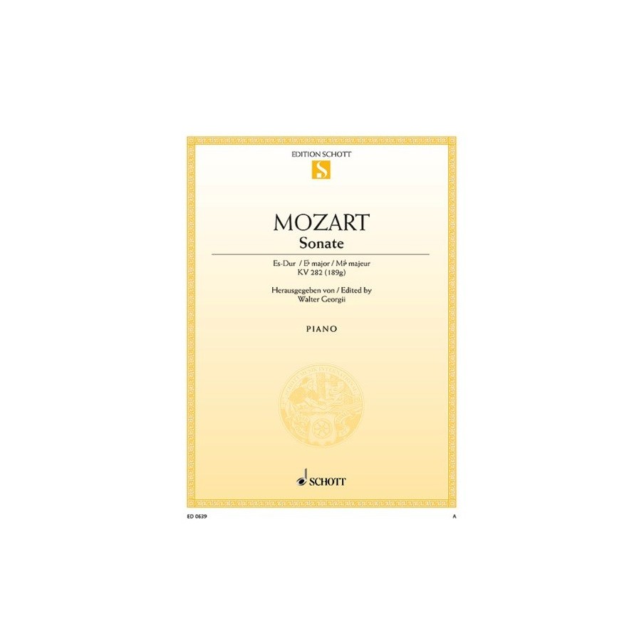 9790001086196ED0_639 Sonata E flat Major KV 282 (189g)