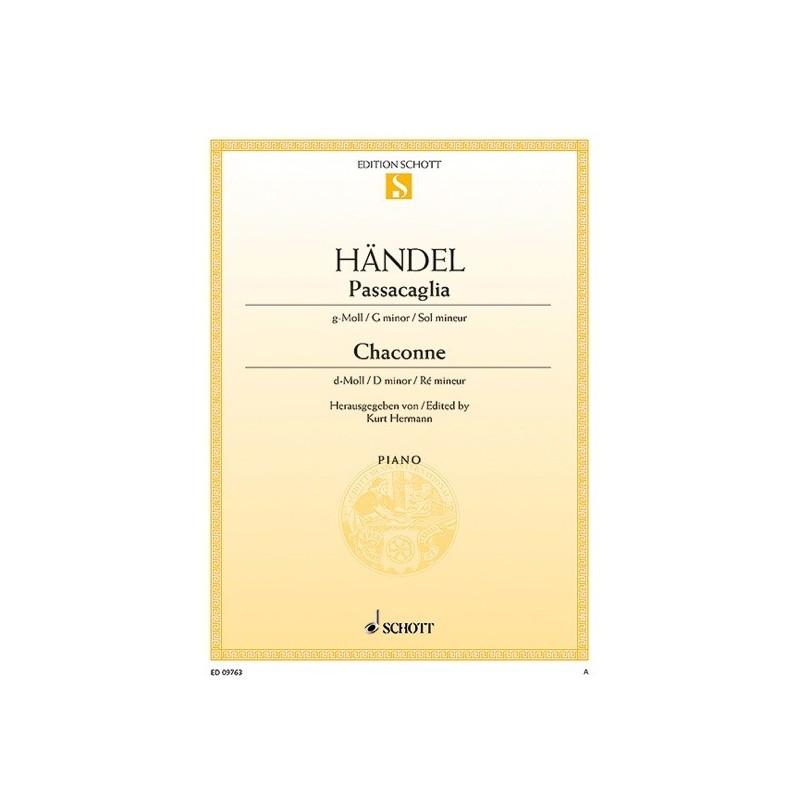 9790001092715ED0_9763 Passacaglia G minor / Chaconne D minor
