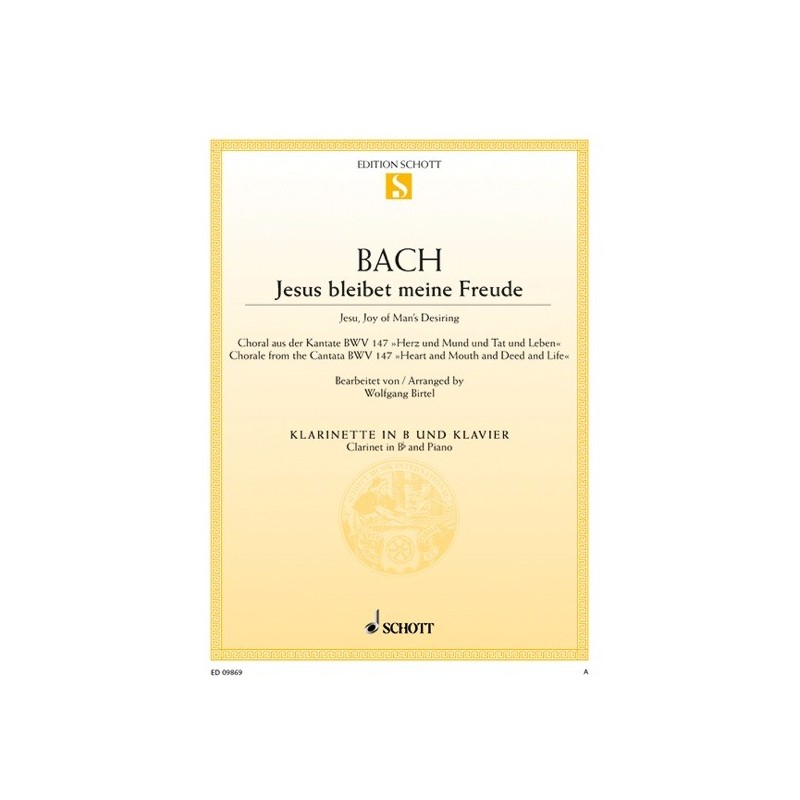 9790001169387ED0_9869 Jésus que ma joie demeure BWV 147