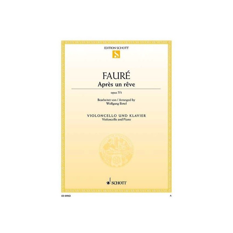 9790001189668ED0_9963 Après un rêve op. 7/1
