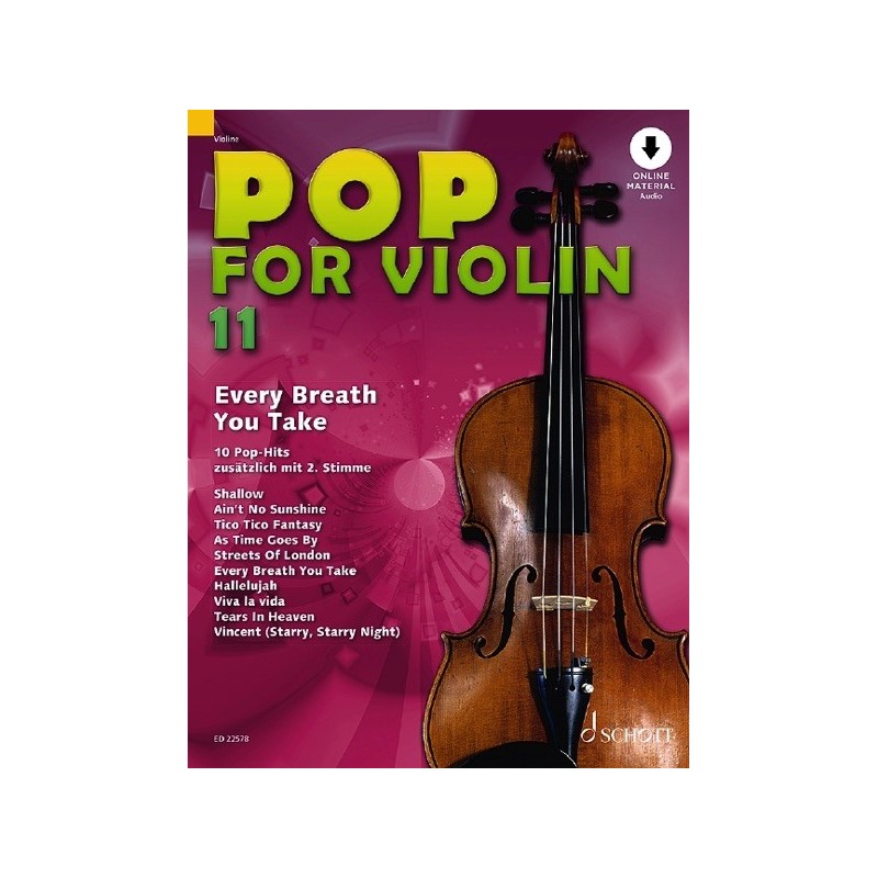 97900011636759783795711450ED_22578 Pop for Violin Vol. 11