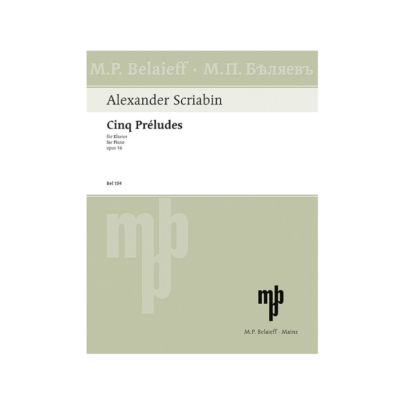 9790203000365154 BEL Five Preludes op. 16