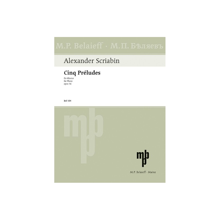 9790203000365154 BEL Five Preludes op. 16