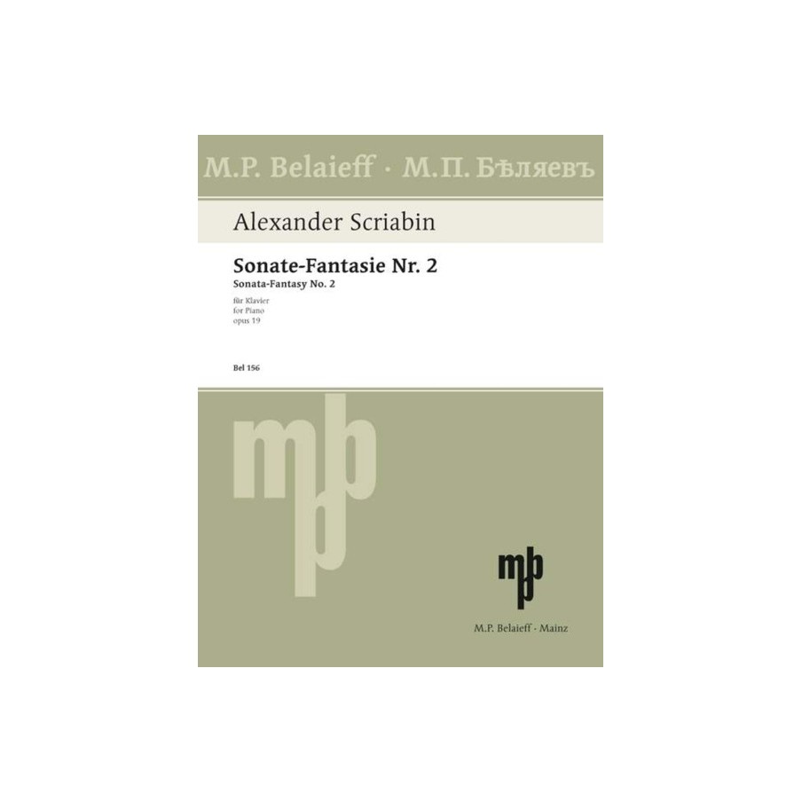 9790203000389156 BEL Sonata-Fantasy No 2 op. 19