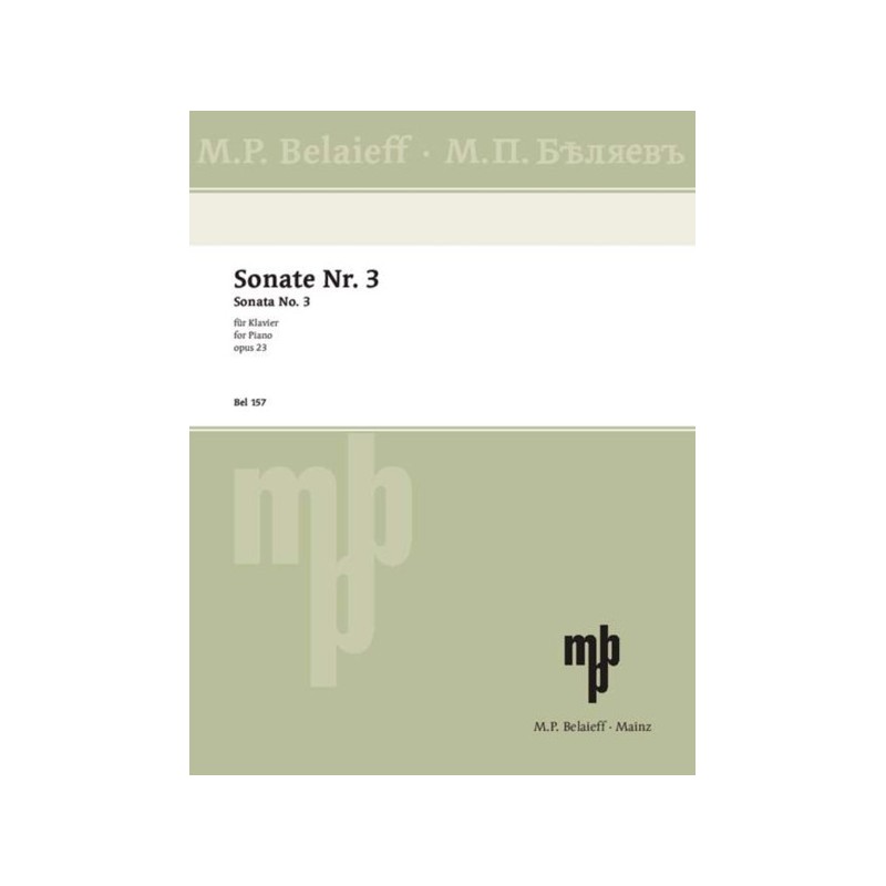 9790203000396157 BEL Sonata No 3 op. 23