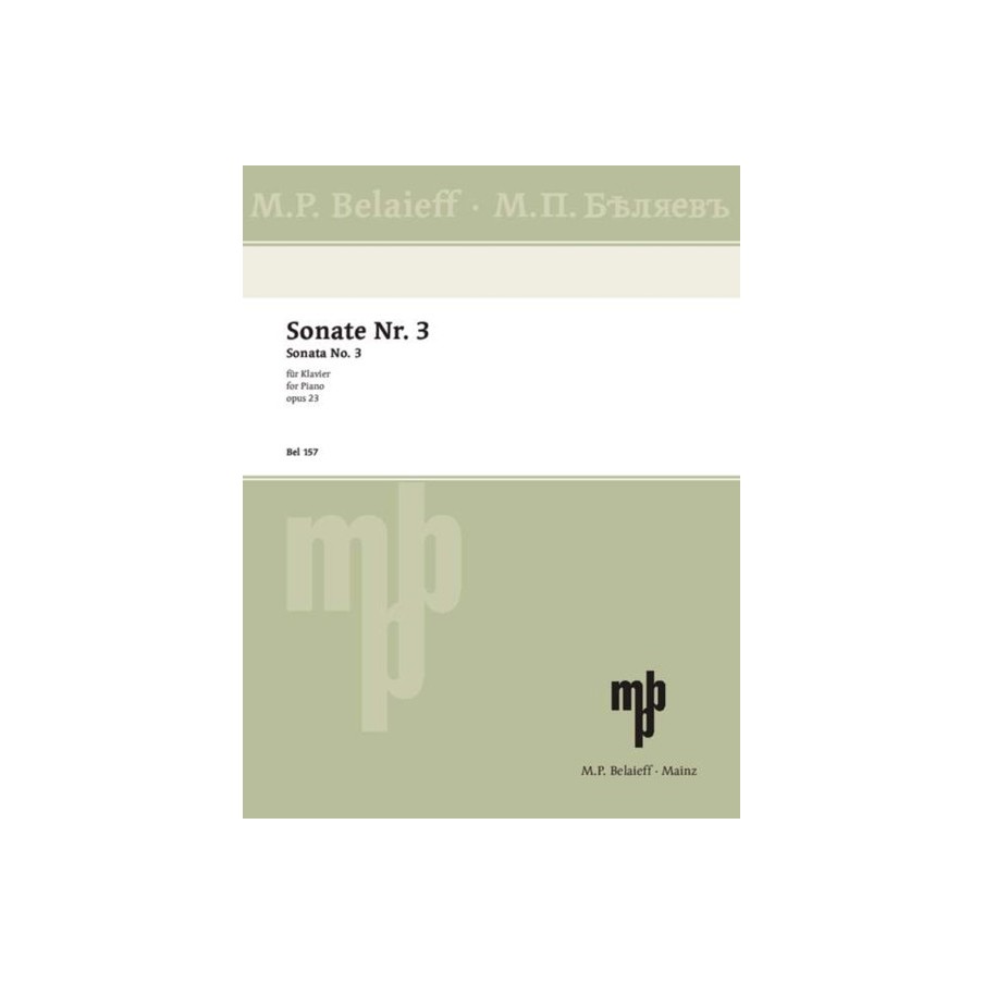 9790203000396157 BEL Sonata No 3 op. 23