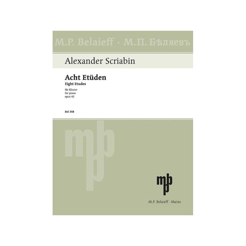 9790203001881358 BEL Eight Etudes op. 42