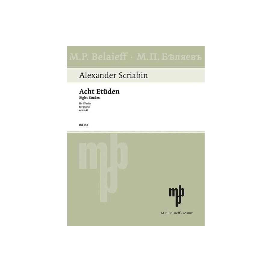 9790203001881358 BEL Eight Etudes op. 42