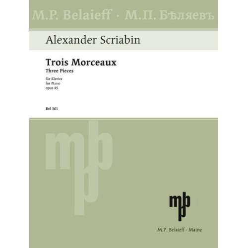 9790203001911361 BEL Three Pieces op. 45