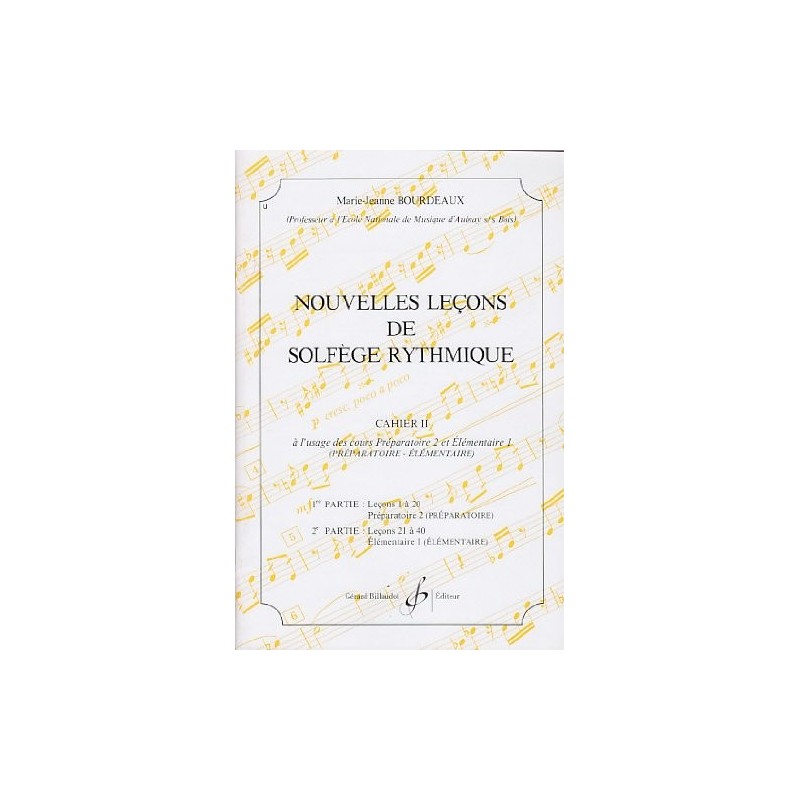 9790043041115GB4111 Nouvelles leçons de solfège rythmique Volume 2