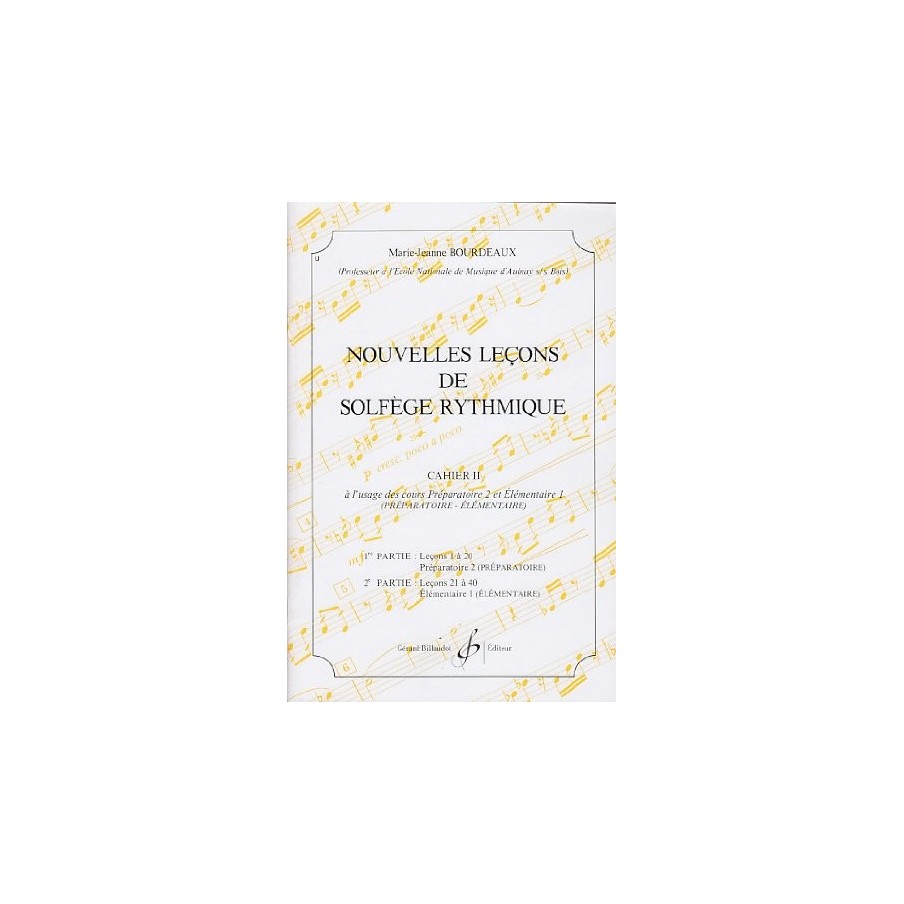 9790043041115GB4111 Nouvelles leçons de solfège rythmique Volume 2
