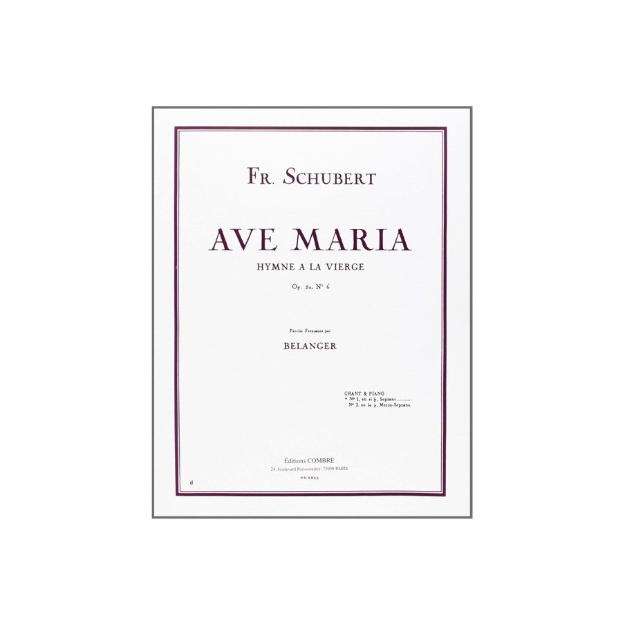 9790230300421COMPN05953 Ave Maria Op.52 n°6 en sib