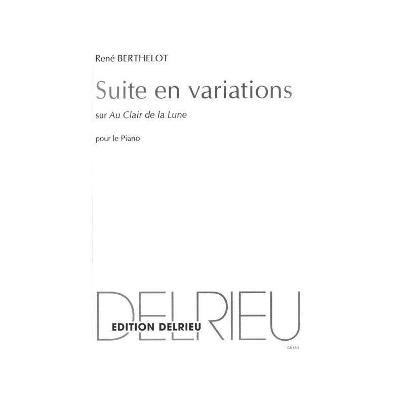 9790231707083DELGD1244 Suite en variations sur Au clair de la lune