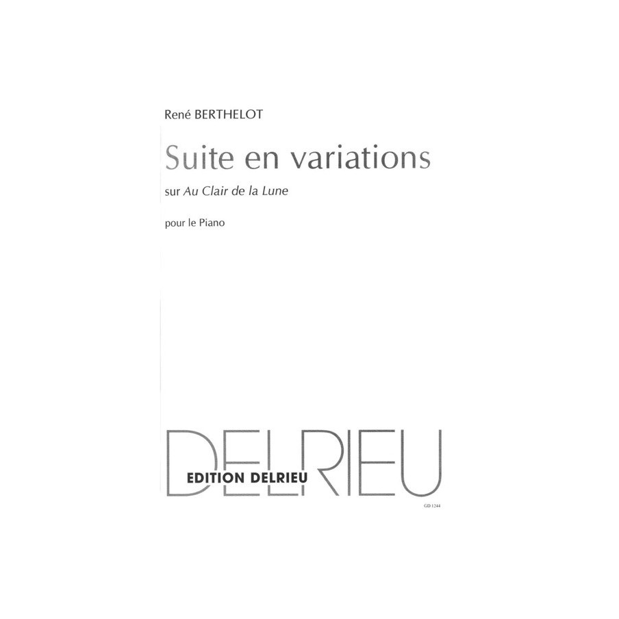 9790231707083DELGD1244 Suite en variations sur Au clair de la lune