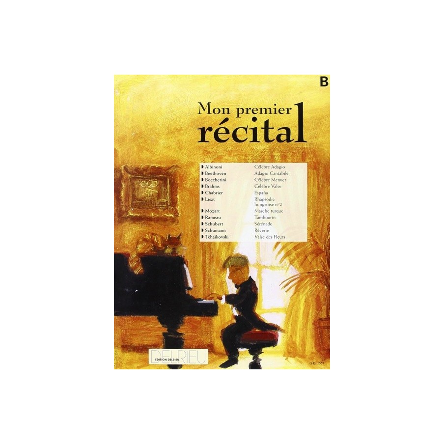9790231709629DELGD1557 Mon premier récital Vol.B