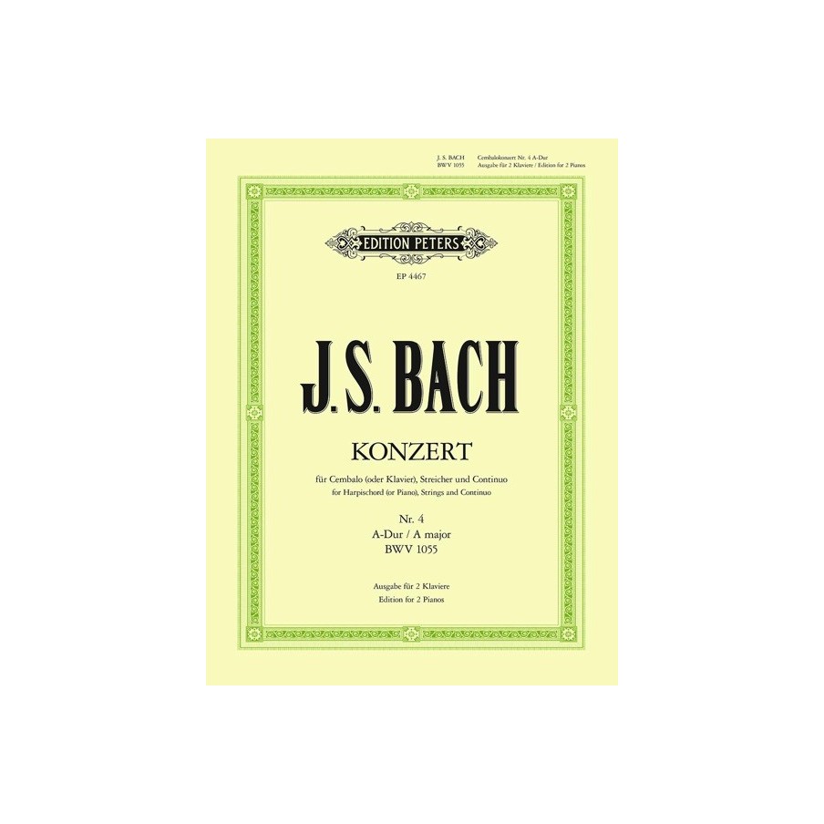 9790014027162EP4467 Concert A Bwv1055